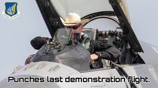 MCAS IWAKUNI PACAF F16 MajPunches Last Demo Flight Cowboy [upl. by Ecnesse]