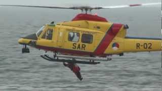 SAR Search and Rescue Katwijk 2012 with Agusta Bell 412 [upl. by Bertold618]