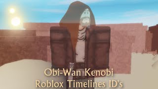 ObiWan Kenobi Suits  Roblox Timelines ID’s Part 1 [upl. by Bruce120]