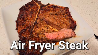 PorterHouse Steak in the Ninja Air Fryer  Easy Recipe  Cook With Me [upl. by Ajan386]