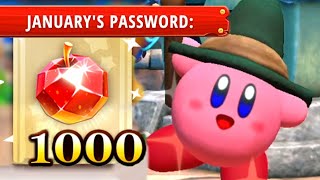 Super Kirby Clash January 2021 Password Free Gem Apples [upl. by Nathanial]