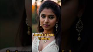 Autumns Colorful Traditions  Indias Beautiful Girls Indianprettygirls Indianprettygirls [upl. by Nylecyoj]