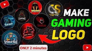 How to create gaming logo  Gaming Logo Kaise Banaye  gaming logo kaise banaen  Gaming Logo [upl. by Yatnahc]