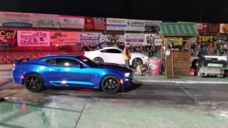 Stock 2016 Mustang GT vs Stock 2016 Camaro SS [upl. by Dorman]