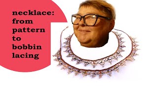 how to bobbin lace a necklace bobbinlace lacepattern lacemaking necklace [upl. by Balch]