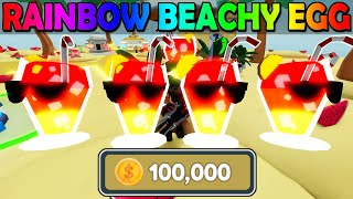 100000 Tokens RAINBOW ONLY BEACHY EGG In Clicker Simulator Roblox [upl. by Aurel135]