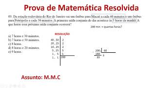 M M C COMCAP MSCONCURSOS Gari Q09 2011 Matemática Resolvida Passo a Passo [upl. by Sellihca]