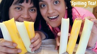 Eating Piña Colada and Rompope Bolis Popsicles Ice Candy MUKBANG [upl. by Artsa839]