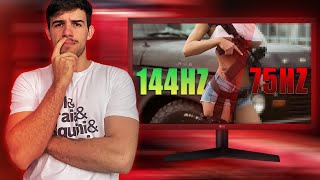 BOTEI DOIS MONITORES PRA BRIGAR  144HZ vs 75HZ [upl. by Nala]