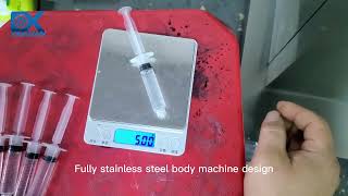 Semiautomatic prefilled syringe filling machine for skin care beauty and cosmetics [upl. by Aicala83]