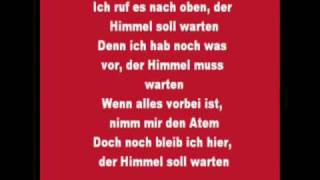 Der Himmel soll warten  Sido  Adel Tawil Lyrics [upl. by Einram]