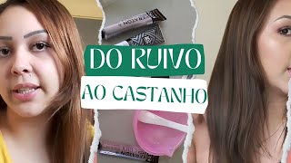 Neutralizando o RUIVO acobreado para o CASTANHO natural [upl. by Yesnikcm2]