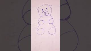 Shall we draw a teddy bear quickly 👌😃 [upl. by Kelam]