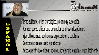 Español Organización de información Sujeto y predicado Nexos que introducen ideas COMIPEMS 2019 [upl. by Lillywhite]