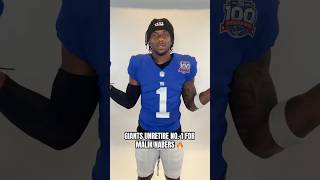 Malik Nabers is the first Giant to wear No 1 in 90 years 🤯 via nygiants [upl. by Chun]