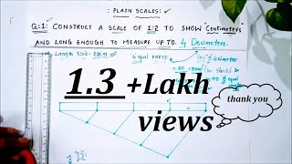 Engg Drawing  SCALES  A Simple problem on PLAIN SCALE  part1 [upl. by Lad]