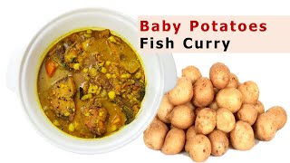 Fish Curry With Baby Potatoes amp Tomato  Aloo Diye Macher Jhol  Macher Jhol Recipe [upl. by Stavros35]