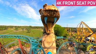 Cobras Curse 4K Front Seat On Ride POV Busch Gardens Tampa Tampa FL [upl. by Areyk]