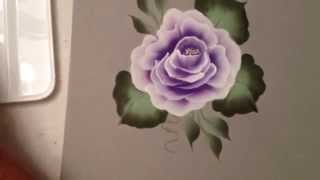 One Stroke How to Paint a Rose by April Numamoto [upl. by Charisse]