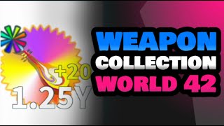 MY FIRST W42 HOLO SHINY WEAPON COLLECTION W42 WEAPON FIGHTING SIMULATOR ROBLOX PAPTAB [upl. by Llereg]