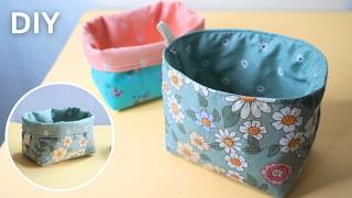 DIY Fabric Baskets  Quick Easy amp Fun To Sew StepbyStep Sewing Tutorial [upl. by Llertnauq152]