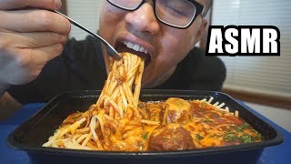 SPAGHETTI amp MEATBALL SATISFYING EATING SOUNDS [upl. by Eisdnyl]