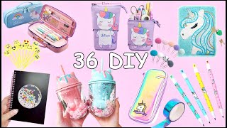 36 DIY EASY SCHOOL SUPPLIES  BACK TO SCHOOL HACKS AND CRAFTS [upl. by Nerok]