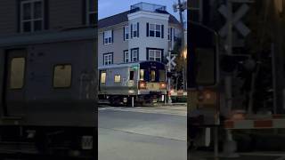 LIRR M7 GCT bound 77377190 departs Farmingdale train lirr railway railfan railroad [upl. by Rases]