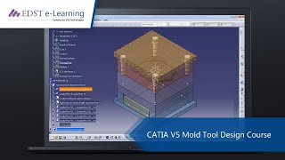 CATIA V5 Mold Tool Design Course Overview Video  EDST eLearning  English [upl. by Garda]