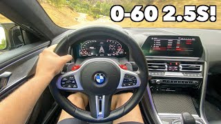 BMW M8 Competition POV Drive Review 060mph 25s [upl. by Atirehs]