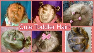 6 Easy Toddler Hairstyles Cute And Simple Hair Ideas For Babies Compilation [upl. by Nahsar]