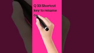 Shortcut key to rename current work sheet [upl. by Enilada249]