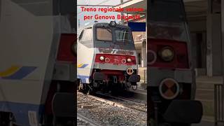 Treno regionale veloce per Genova Brignole ferrovia train locomotive trainspotting treni [upl. by Dyraj]