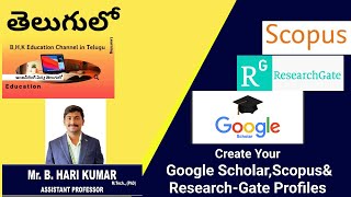 Create Your Google Scholar Scopus ResearchGate Profile google googlescholar researchgate [upl. by Hartman]