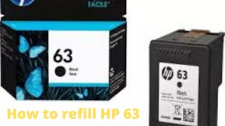 Refill Ink Cartridge HP 63 [upl. by Annekam]