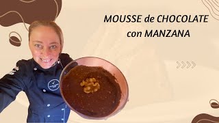 Receta de delicioso MOUSSE de CHOCOLATE CON MANZANA🍎 en solo 2 ingredientes Vegano 🫶 SIN azúcar [upl. by Melanie]