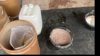 How to Mix  La Terre Clay Skimming Plaster  La Terre Finn [upl. by Ydderf]