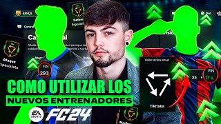 CÓMO UTILIZAR los NUEVOS ENTRENADORES en FC 24 MODO CARRERA  TutorialGuia ✅  TheMaverick [upl. by Drus]