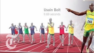 London Olympics 2012  Usain Bolts Gold in the 100 Meter Sprint  The New York Times [upl. by Camel]