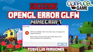 glfw error 65542 minecraft  65543  65544  solucion error glfw  OPENgl [upl. by Karena370]