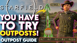 OUTPOSTS ARE OP In Starfield  Starfield Ultimate Outpost Guide Tips  Cargo Links Extractors etc [upl. by Airdnna]