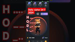 HAMSTER KOMBAT DAILY CIPHER CODE 24 7 2024 music edm bass remix dubstep [upl. by Ahset822]