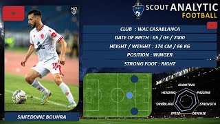 SAIFEDDINE BOUHRA 2022  2023 WINGER  WAC MOROCCO [upl. by Ronald]