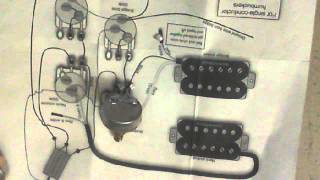 NUMBER 3 VIDEO HOW TO WIRE UP A CHINESE GUITAR 2 HUMBUCKERS 2 VOL 2 TONE 13 WAY [upl. by Carissa]