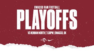 Owasso Ram Football vs Norman North [upl. by Heisel683]