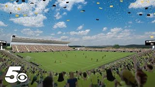 USL Arkansas unveils renderings of 5000seat soccer stadium [upl. by Farand]