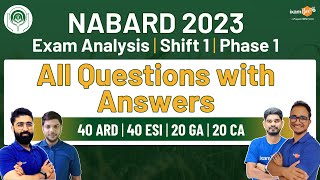 NABARD 2023 Phase 1 Detailed Analysis  NABARD Detailed Exam Analysis  Expected Cutoff [upl. by Haynor715]