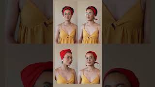 Four easy bandana styles with one bandana Which one are you trying bandanastyle styleinspo [upl. by Cornew]