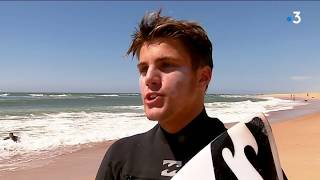 Justin Bécret 16 ans et demi grand espoir du surf français [upl. by Pollux206]