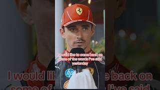 Charles Leclerc interview post F1 Singapore GP shorts formula1 charlesleclerc scuderiaferrari [upl. by Yahsel192]